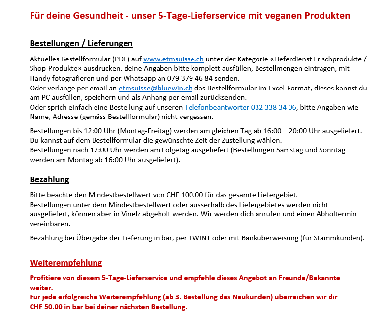 Info Lieferservice